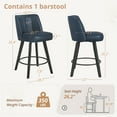 thumbnail image 4 of Dycanpo 26" Counter Height Bar Stools with Back Set of 4, Faux Leather Upholstery for Kitchen, Blue, 4 of 10