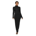 thumbnail image 4 of USSUMA Skirts for Women Trendy Summer Womens Dresses Long Sleeve High Collar Solid Color Slim Maxi Dress Casual Dresses Loose Skirt Bachelor Party Reduced Price Black Dress Size-XXL, 4 of 6