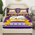 thumbnail image 5 of Football Sports Lovers Bed Sheets Set Twin 3 Pieces American Football City Sheets, Football Teams Sheet Set Adults 3D Rugby Game Flat Fitted Sheet 3Pcs (Minnesota), 5 of 7