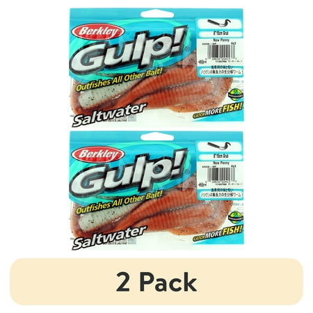 (2 pack) Berkley Gulp! Saltwater Grub Soft Bait New penny