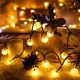 thumbnail image 2 of . La Bola Llevada Solar De La Cuerda De La Navidad Enciende, 2 of 8
