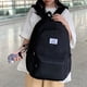 thumbnail image 5 of Mochila Mujer Gran Capacidad Niñas Mochilas Escolares Color Sólido para Vacaciones Negro, 5 of 9