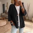 thumbnail image 2 of 3/4 Sleeve Cardigan for Women Casual Lightweight Open Front Cotton Linen Cardigans Womens V Neck Button Front Cardigan Jackets, 2 of 8