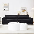 thumbnail image 3 of 104.37 Inch For Livingroom, Apartment. Modern Fabric Couch With Frame. Comfortable And Stylish Black Hotel Lobby - Mid Century Long-term Stability, 3 of 4