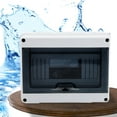 thumbnail image 3 of Unatoiry IP66 Waterproof Electrical Distribution Enclosure Outdoor Panel Box 8 Way 1Set, 3 of 4