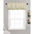 thumbnail image 3 of Pastoral Botanical Kitchen Valances for Windows Farmhouse Linen Window Valance Curtain for Living Room Window Treatment Summer Birds Spring Floral Rustic Valance Rod Pocket Topper Drape, 60 x 18 Inch, 3 of 6