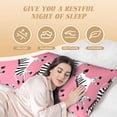 thumbnail image 3 of Naloa Cute Cartoon Zebra Super Soft 20x60 Body Pillow Case,Long Side Hidden Zipper（PILLOWS ARE NOT INCLUDED）, 3 of 6