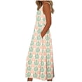 thumbnail image 4 of Gamivast Dresses for Women Sleeveless Scoop Neck Empire Waist A-Line Midi Dress Boho Floral Print with Pockets Flowy Comfy Casual Beach Summer Dresses, 4 of 5