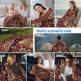 thumbnail image 5 of Red Boho Cooling Blanket,Lightweight Breathable Summer Throw Blanket with Double Sided Cold Effect,Contemporary Abstract Ethnic Retro Geometric Picnic Blankets Bed Sheet for Hot Sleepers 50"x60", 5 of 8