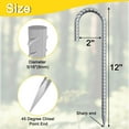 thumbnail image 3 of MySit 12 Inch Rebar Stakes J Hook Ground Stakes 30-Pack Ground Anchors for Tent Heavy Duty Galvanized for Outdoor Lawn Decorations Inflatables Canopy Swing Set, 3 of 9