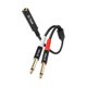 thumbnail image 1 of wonima44 SiYear 1/4" Stereo to Dual 1/4" Mono Splitter Cable, 6.35mm (Quarter inch Female TRS to 2 x 1/4 Inch Male Y Splitter Breakout Cable Patch Cord (1ft/30cm), 1 of 1