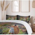 thumbnail image 6 of Ambesonne Fox Duvet Cover Set, Young Wild Fox in Woodland, 2-Calking, Pale Brown White Green, 6 of 7