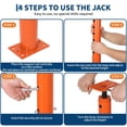 thumbnail image 3 of Kojooin 2 Pack Jack Posts, House Floor Jacks with Adjustable Height for Leveling and Lifting Joists or Beams, 3 of 7