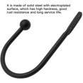 thumbnail image 2 of 2 Pieces Curtain Drapery Holdbacks Decorative Window Hooks Curtain Tiebacks Metal Curtain Holdback Hooks for Heavy and Light Curtain Hooks Hook - Black, 2 of 6