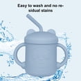 thumbnail image 3 of Vaso de entrenamiento de silicona con pajita para niños pequeños de 8 meses, 3 of 5