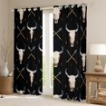 thumbnail image 2 of Castle Fairy Western Bull Skull Black Out Curtains for Teens Adults,Bohemian Boho Curtains Pack of 2 (42x63 Each),Exotic Style Bedroom Curtains,Luxury Bedroom Decor, 2 of 6