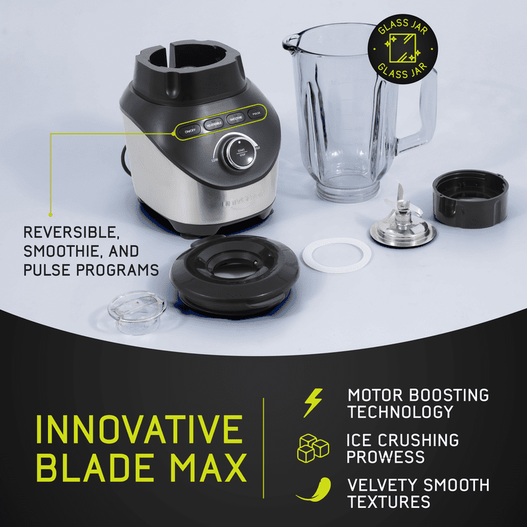 CRANDDI Commercial Blender 1500W - 80oz Pitcher For Smoothies, Ice Crushing, Grinding, With Sound Cover