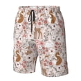 thumbnail image 4 of Balery Autumn Floral Deer Traje de Baño Estilo Hawaiano para Hombre, Shorts de Secado Rápido con Bolsillos-XX-Large, 4 of 6