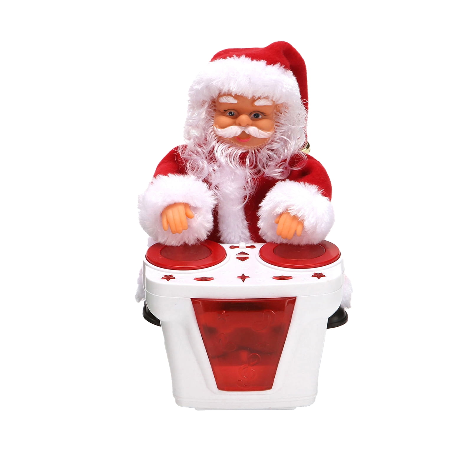SunHLX Electric Santa Claus Animated Play The Drum Decorative Music