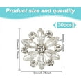 thumbnail image 2 of 30Pcs Rhinestone Buttons 20mm Clear Flower Crystal Button Embellishments Buttons Sew on Clothing Buttons for Women Crafts Wedding Party Bouquet Decorations Bags Shoes Supplies, 2 of 9