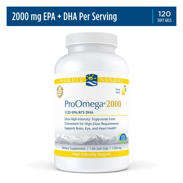 Nordic Naturals ProOmega Softgels, 2150 Mg, EPA & DHA, Fish Oil, 120 Ct