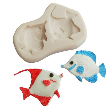 

Cute Fish Silicone Fondant Mold Cake Mold Chocolate Gumpaste Mould Soap Tool