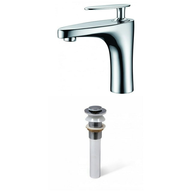 American Imaginations AI-33677 1 Hole CUPC Approved Lead Free Brass Faucet Set In Chrome Color - Drain Incl.