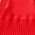 thumbnail image 4 of kids Toddler Knit Sweater Dress Baby Girls Fall Ribbed Long Sleeve Round Neck Pleated Dresses, 4 of 6