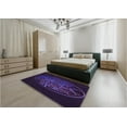 thumbnail image 5 of Ahgly Company Machine Washable Indoor Square Transitional Deep Purple Area Rugs, 4' Square, 5 of 7