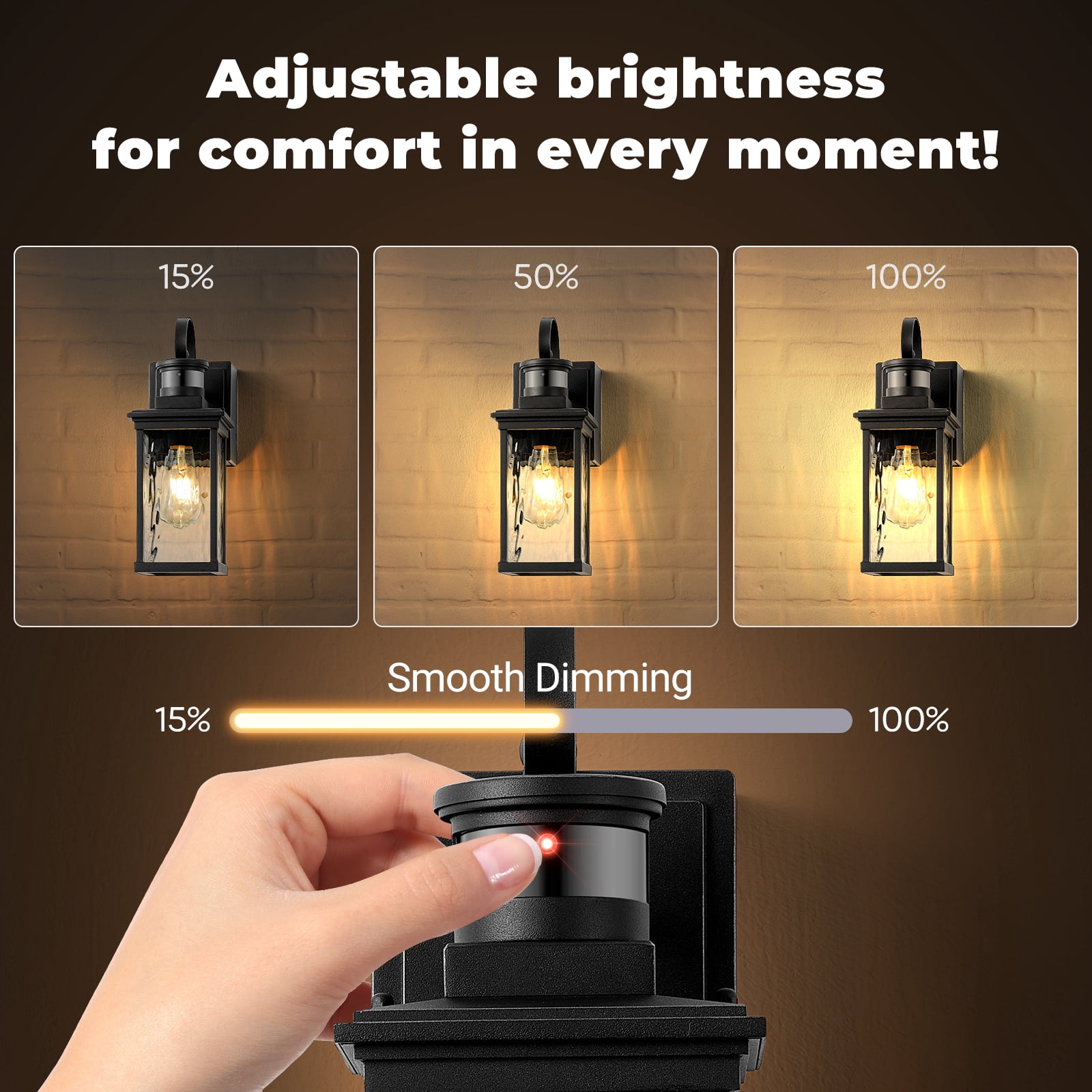 Black Outdoor Porch Light with GFCI Outlet, 2-Pack Modern Motion Sensor Exterior Garage Lighting Fixtures Wall Mount Lantern, Anti-Rust Waterproof Outdoor Sconce Lights for House, Coach, Patio