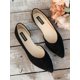 thumbnail image 2 of New Fashionable Women's Black Hollow Out Flat Shoes With Pointed Toe, Comfortable And Slip-Resistant For Walking And Strolling, 2 of 4