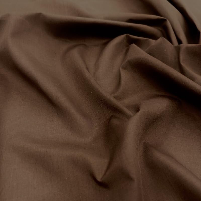 Ice Fabrics Cotton Polyester Broadcloth Fabric by The Yard - 60" Wide Soft & Breathable Broadcloth Fabric for Sewing - Perfect for Apparel, Bedding, Curtains and More - Brown - 1 Yard