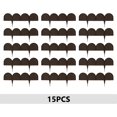 thumbnail image 3 of Garden Border Edging in Half Round (Semicircle) Arched Design - 15pcs Brown Yard Landscaping Fence Liner Lawn Edge Barrier - 20ft. Kit of Decorative Lawn Landscape Panels Elements, 3 of 8