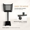 thumbnail image 3 of ORA SHOP - Braiding Hair Rack, Hair Extension Holder, Hair Braiding Tools, Hair Product Organizer, Wooden 3-Sided Rack Stand, Large Capacity (210 pegs), 3 of 6