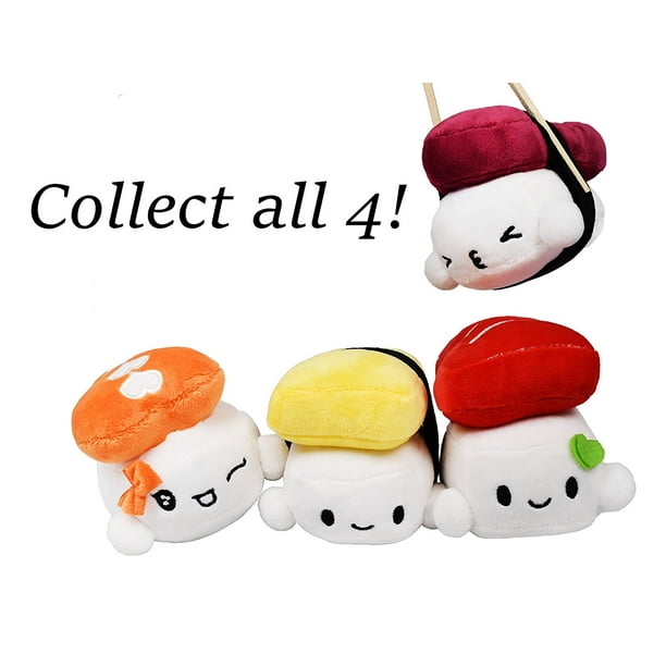 Soft Stuffed Sushi Plush Buffet Set Of 4 Small 4 Inches 10 Cm Walmart Com