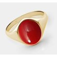 thumbnail image 3 of Natural Certified Red Coral Gemstone Moonga Astrological Ring 925 Sterling Silver Handmade Birthstone Jewelry Ring For Men, 3 of 3