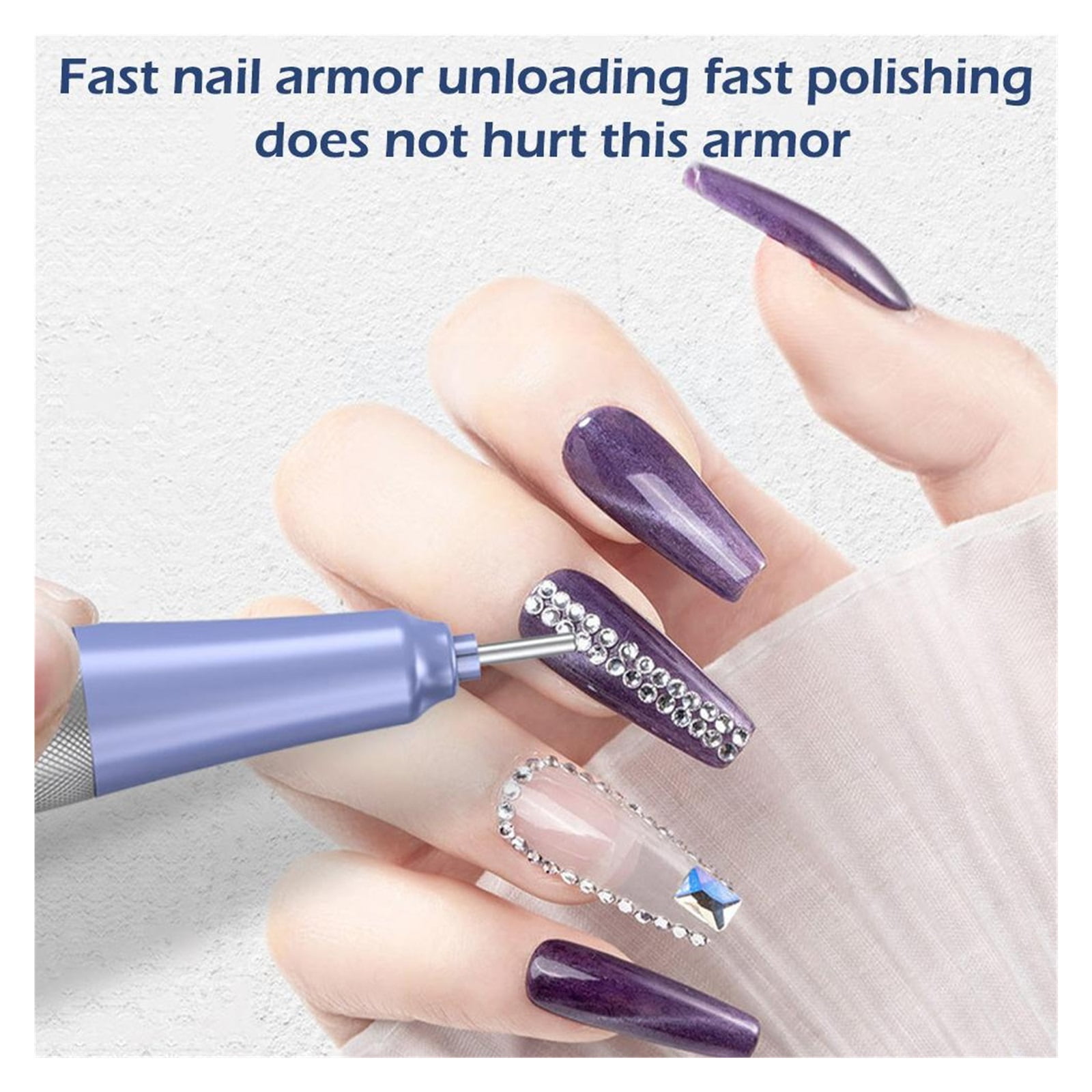 Electric Nail Drill 45000RPM Portable Cordless Nail File Machine For Acrylic Gel Nails Manicure Pedicure Polishing Shape Tools ,Low Noise