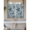 thumbnail image 4 of Teal Blue Starfish Living Room Curtains 2 Panel, Coastal Ocean Summer Sea Nautical Cafe Window Treatment, Farmhouse Bedroom Bathroom Kitchen Curtains Drapes 104"x54", 4 of 6