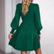 thumbnail image 5 of Vestido de manga farol para mujer Vestido de manga larga de color sólido Ropa de trabajo diaria para mujer Hugtrwg Para estrenar, 5 of 7