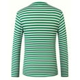 thumbnail image 2 of SSLR Men's Long Sleeve Striped Shirts Casual Crewneck T shirt Cotton Tee Shirts, 2 of 8