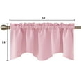 thumbnail image 3 of Howarmer Pale Pink Valances Curtains, 52" x 18" Short Curtains for Bedroom, Bathroom, Living Room, 3 of 10