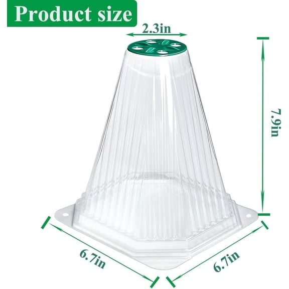 .9"  Plant Covers for Frost , Reusable Garden Protector with Rotatable Vent, Ideal for Tomatoes & Vegetables