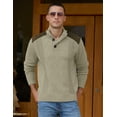 thumbnail image 2 of Iceglad Men's Knit Pullover Sweater Casual Long Sleeve Stand Collar Button Knitted Sweaters, 2 of 8