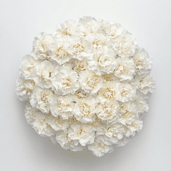 Globalrose Fresh Cut Flower 18 in White Carnations, 100 Count