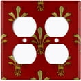 thumbnail image 5 of Metal Light Switch Plate Cover Elegant Burgundy Wall Sconce Damask DAM076, 5 of 15