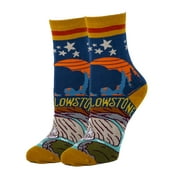 OoohYeah Women’s National Park Funny Crew Socks, Yellowstone, Novelty Crazy Socks