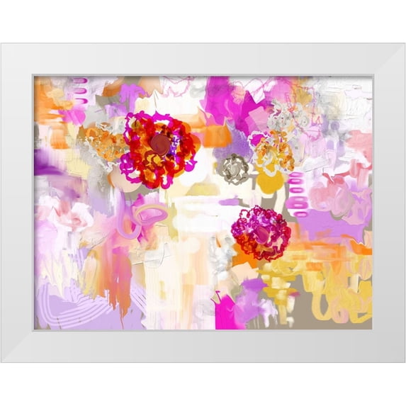 Auda, Christine 32x25 White Modern Wood Framed Museum Art Print Titled - Wildflowers IV