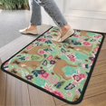 thumbnail image 4 of Boxer Dog and Flower Florals Door Rugs,Washable Non Slip Door Mats Indoor,Decorative Door Mats,Entry Mat Indoor for Entrance,Bedroom,Kitchen,Bathroom,30"x17", 4 of 6