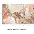 thumbnail image 7 of CREOATE Abstract Wall Art, 3 Pieces Hand-Painted Pink and Gold Painting Canvas Wall Art for Girls Bedroom Wall Decor, 8x16 Inch x3Pcs, Small\u2026, 7 of 7