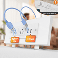 thumbnail image 3 of EnHomee Nightstand with Charging Station & LED Light, Set of 2, White, 3 of 7